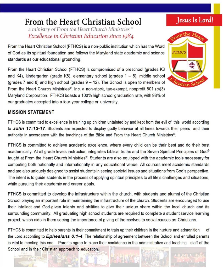 FTHCS Mission Statement